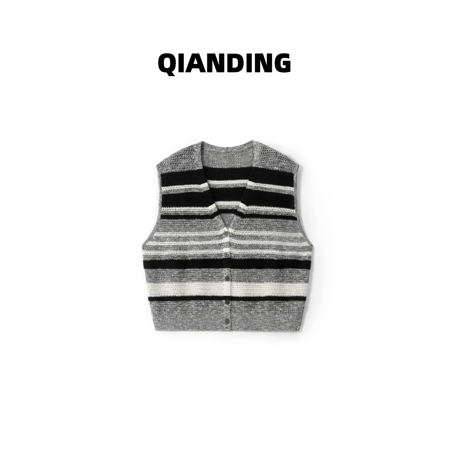 F【格雷序事】老钱松弛镂空透气显瘦舒适时尚百搭针织衫F25688