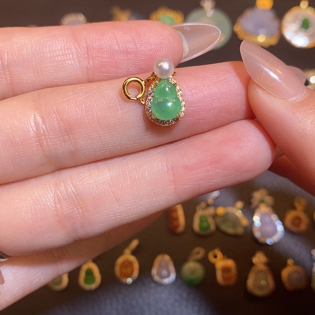 翡翠银S925镶嵌颈饰