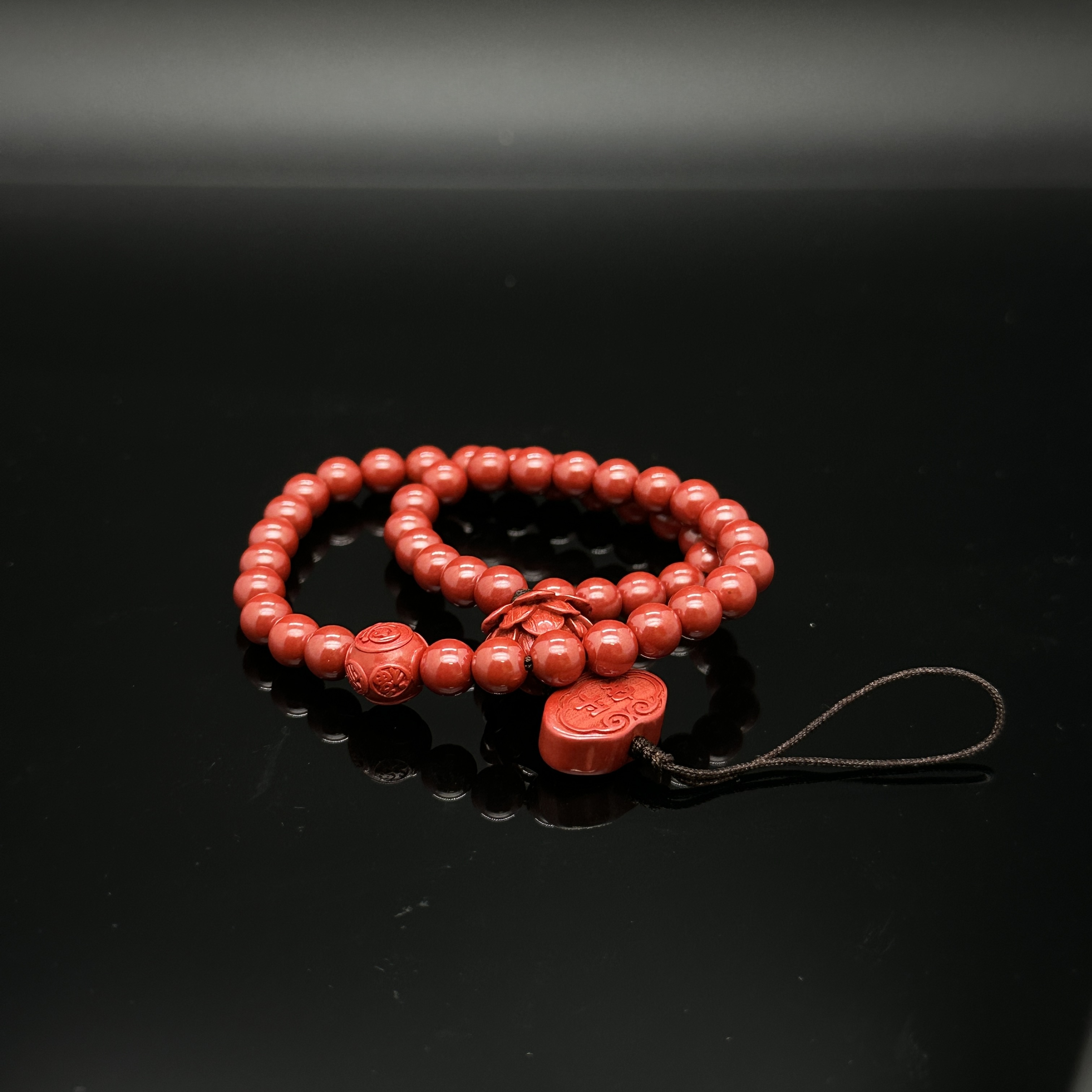 含辰砂工艺品DS233朱砂手机链