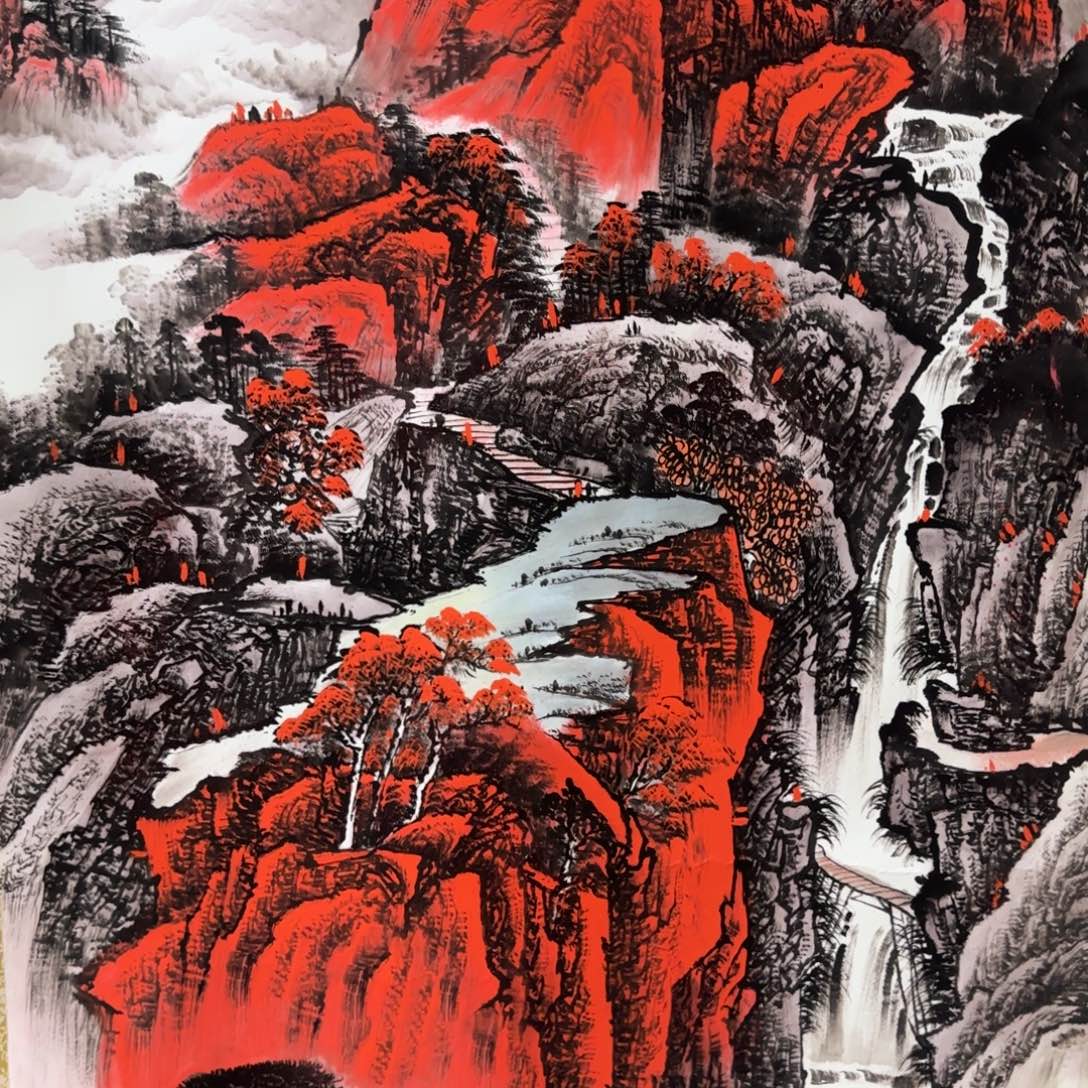 国画QA原创山水作品！带证书！限购一单 