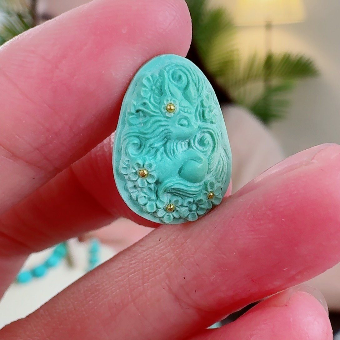 绿松石珠宝奇石未镶嵌