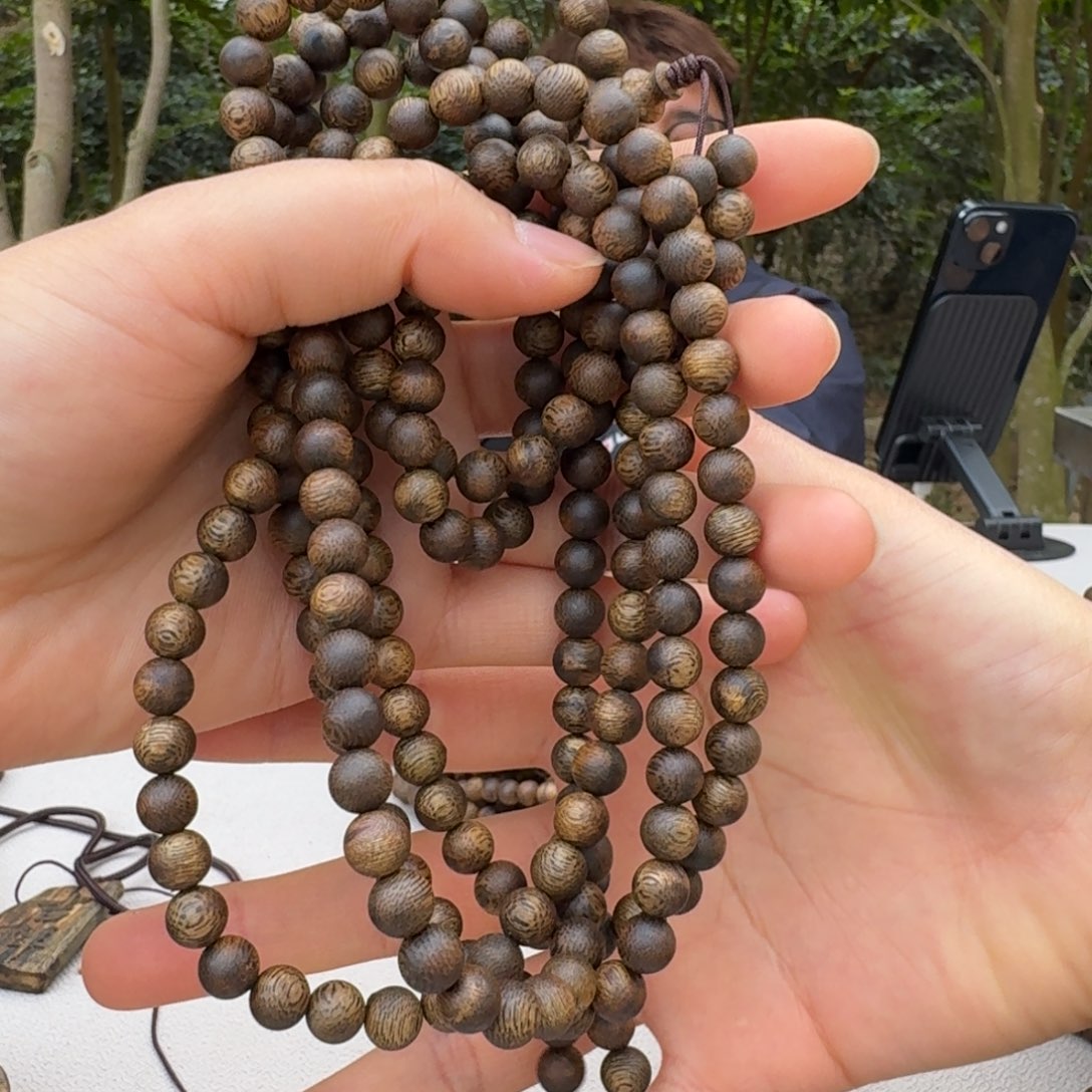 沉香手串油叶子圆珠多圈0.7 多样性发一