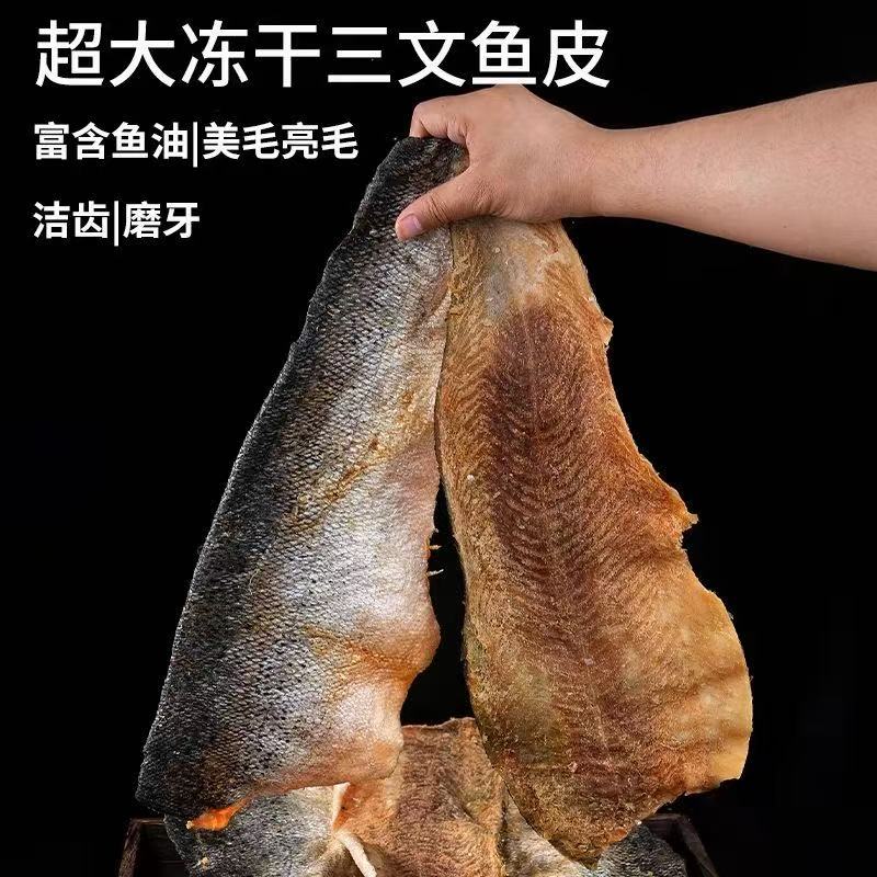 [全场满4件包邮]宠物磨牙超绝大三文鱼皮1支装 挪威进口补充鱼油