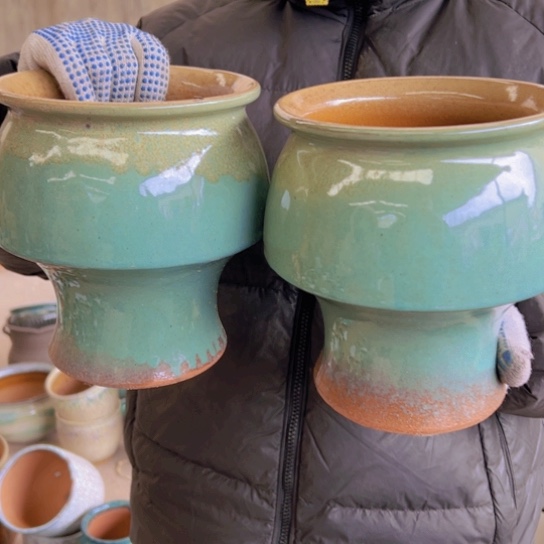 紫砂花盆高20口17————