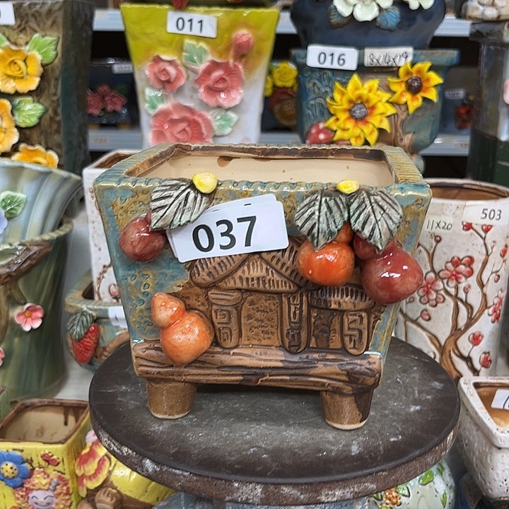 紫砂花盆粗陶材质多肉花盆