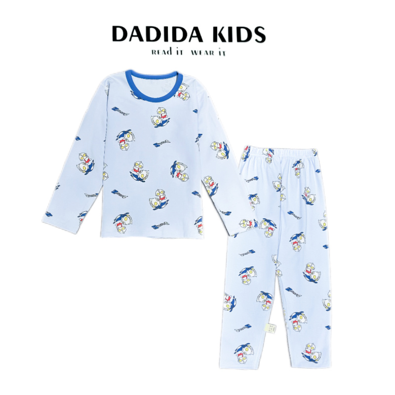 （男宝福利款）dadida/嗒嘀嗒2025秋冬季男宝圆领加厚套头休闲家居