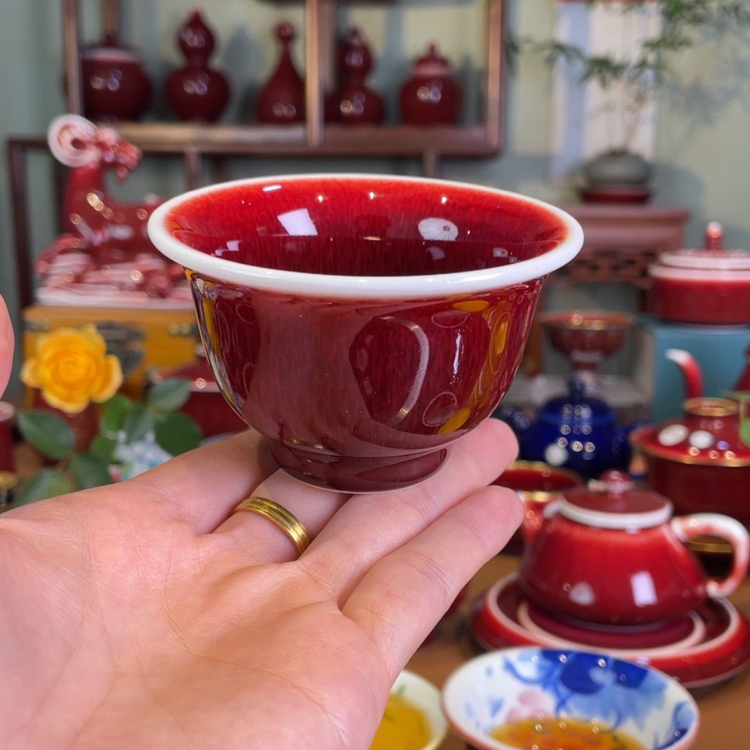 清欢雅玩原矿郎红福利小压手杯