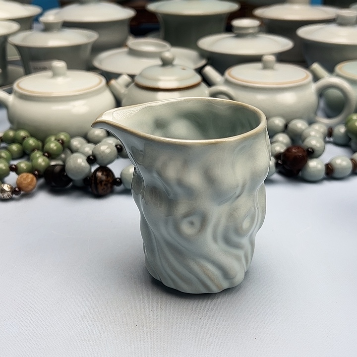 杯月白釉公道杯原矿原釉原产地