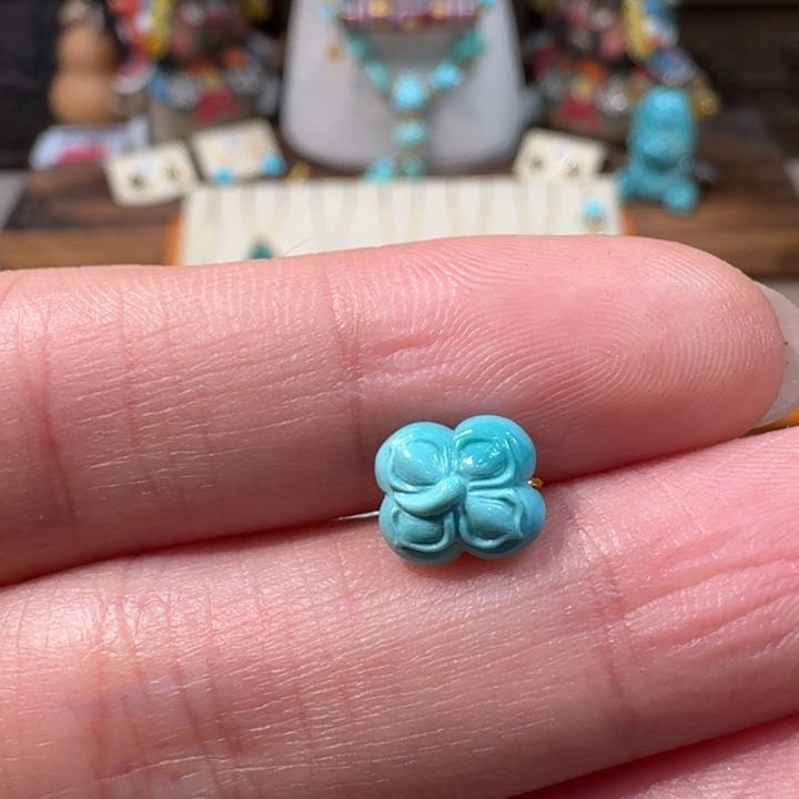 绿松石未镶嵌柿柿如意配饰