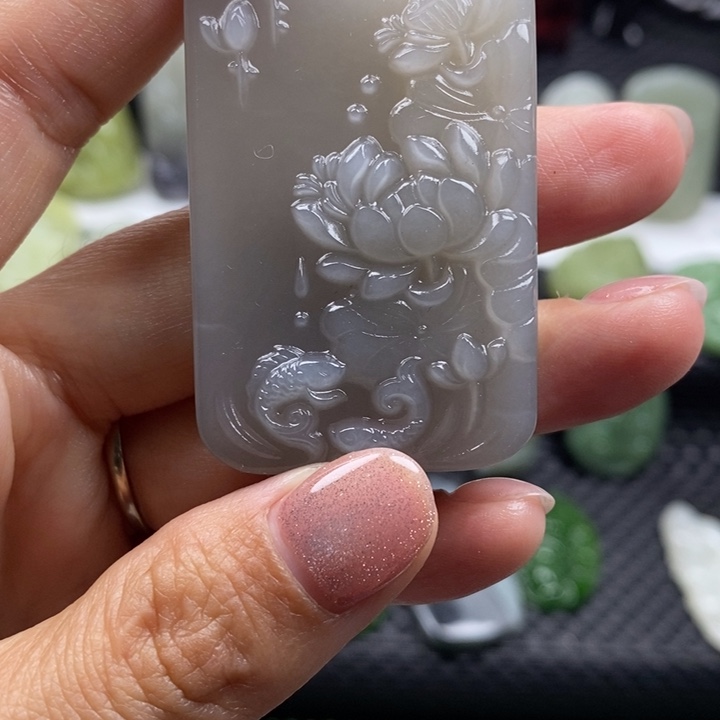 和田玉未镶嵌颈饰65