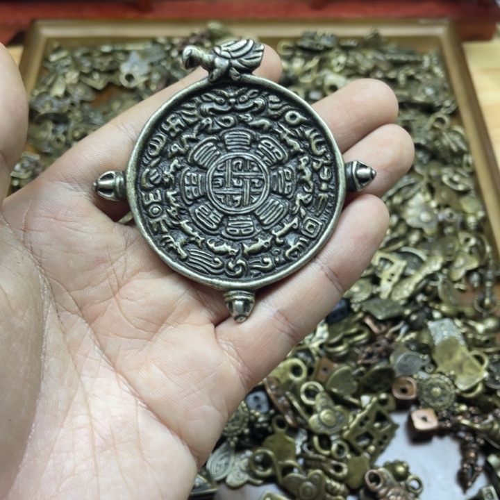 藏传白利马九宫手工翻砂