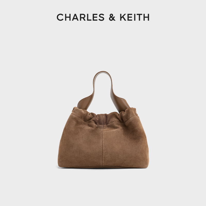 CHARLES & KEITH【流光风】25冬新款复古手提水桶包云朵包10151320