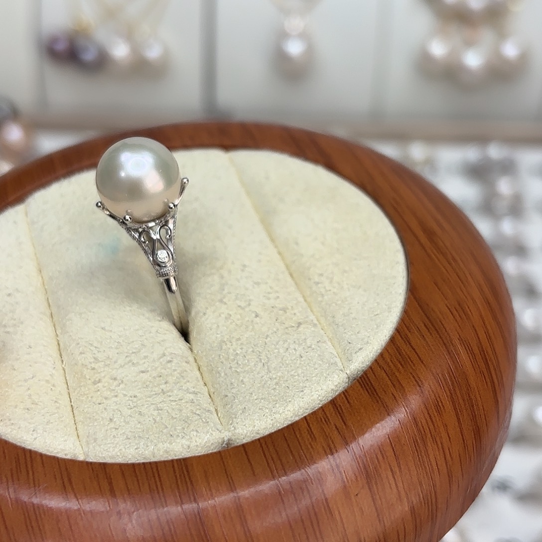 王***亿戒指淡水珍珠银S925镶嵌