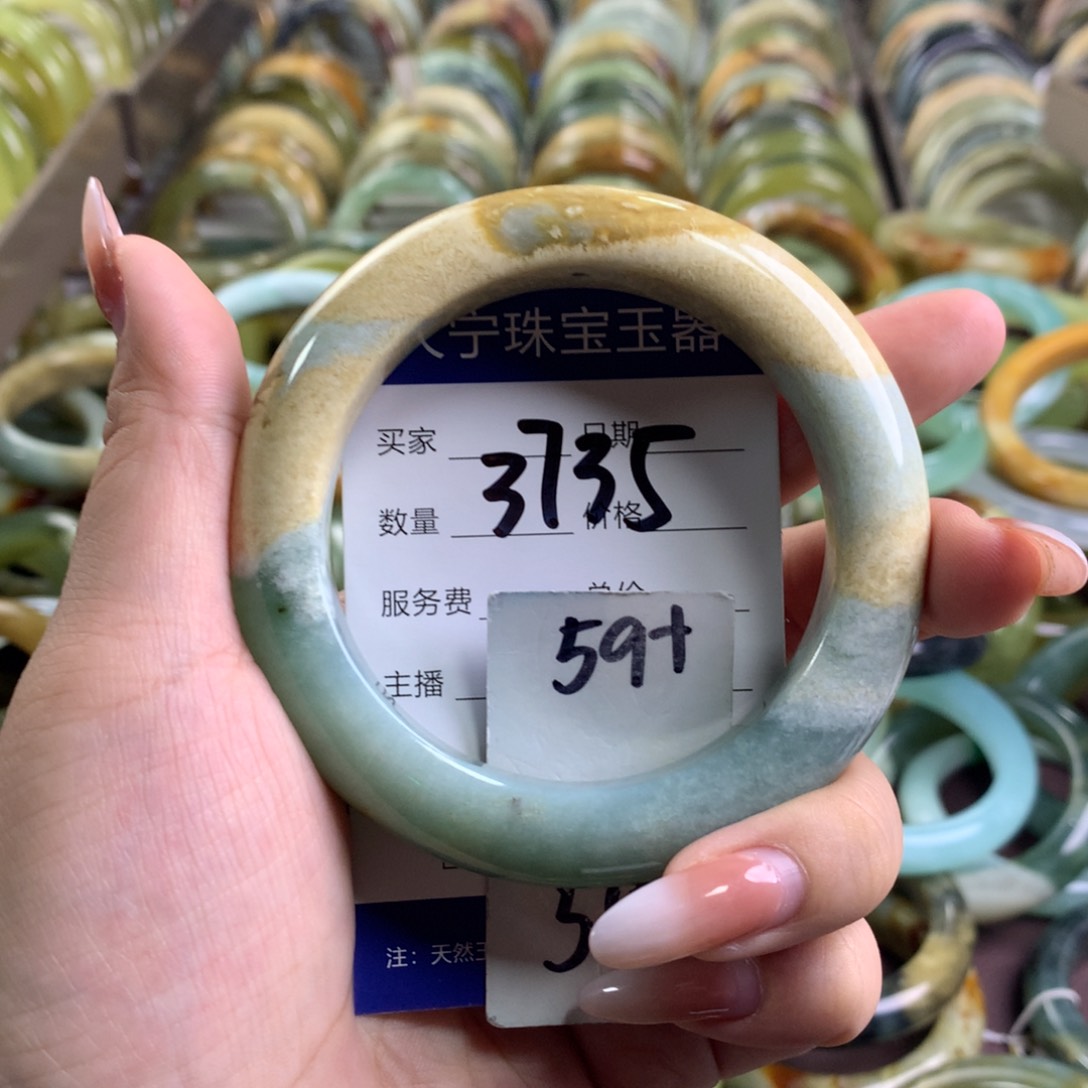蛇纹石玉未镶嵌手镯3735