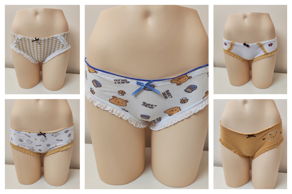 【内裤-全棉蝴蝶结-尾单-三条装】三角裤速干女三角内裤全包无痕