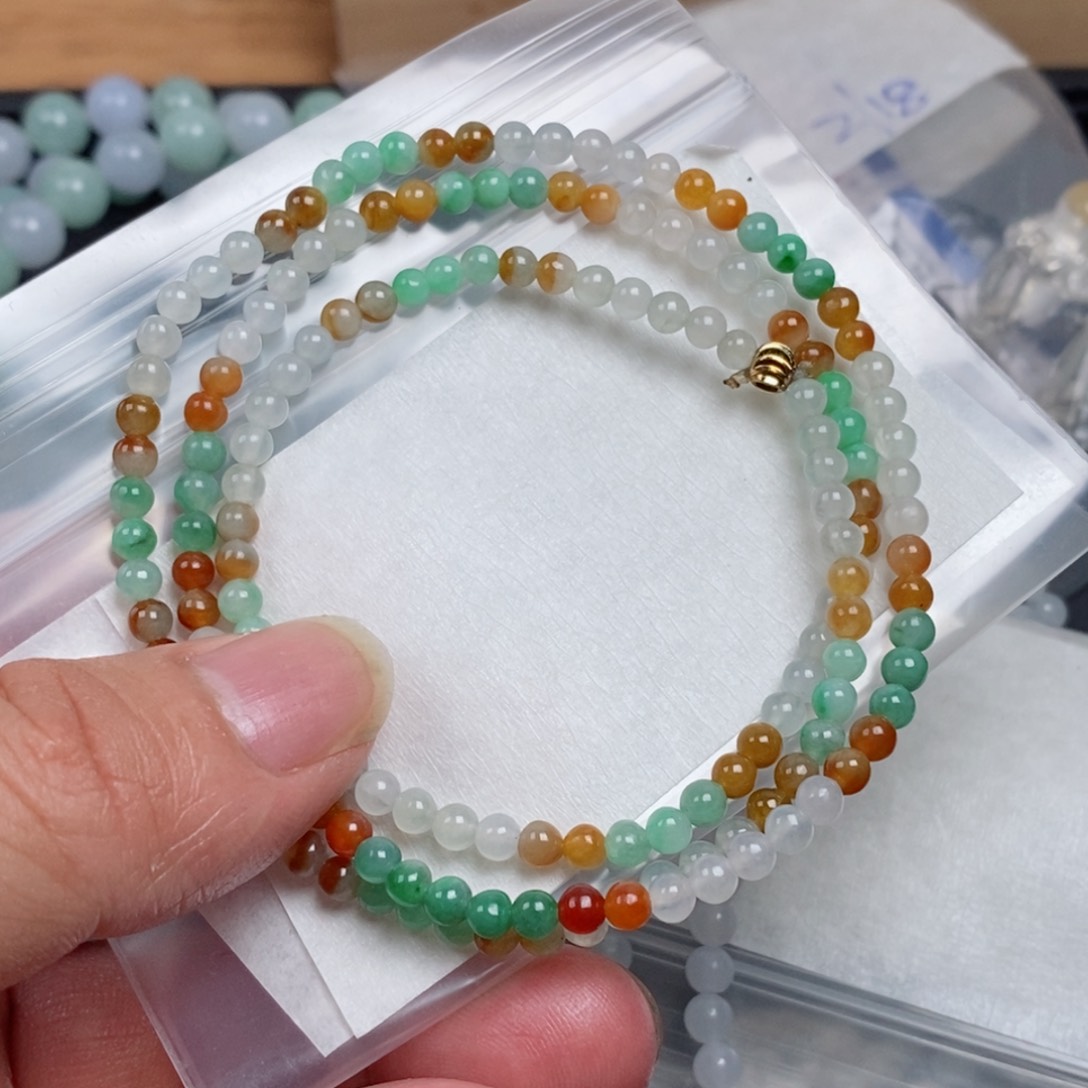 定制翡翠未镶嵌翡翠定制项链