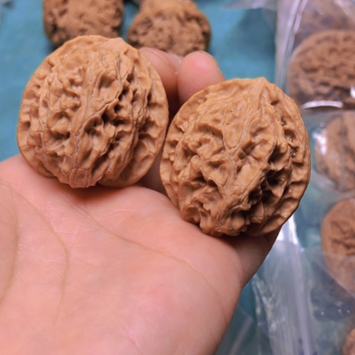 【闪购商品】核桃把件35苹果有磕