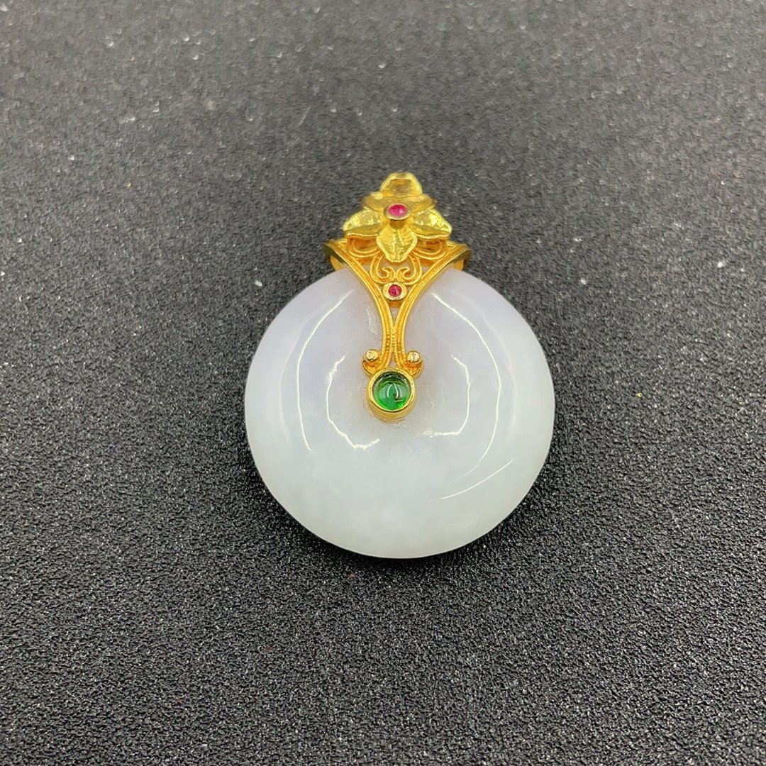 BY0313FHLZ标105 翡翠平安扣