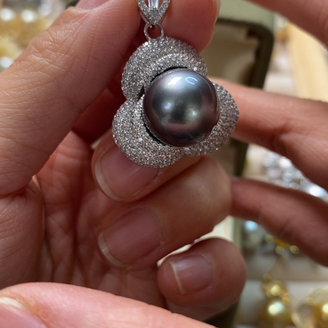 海水珍珠颈饰银S925镶嵌