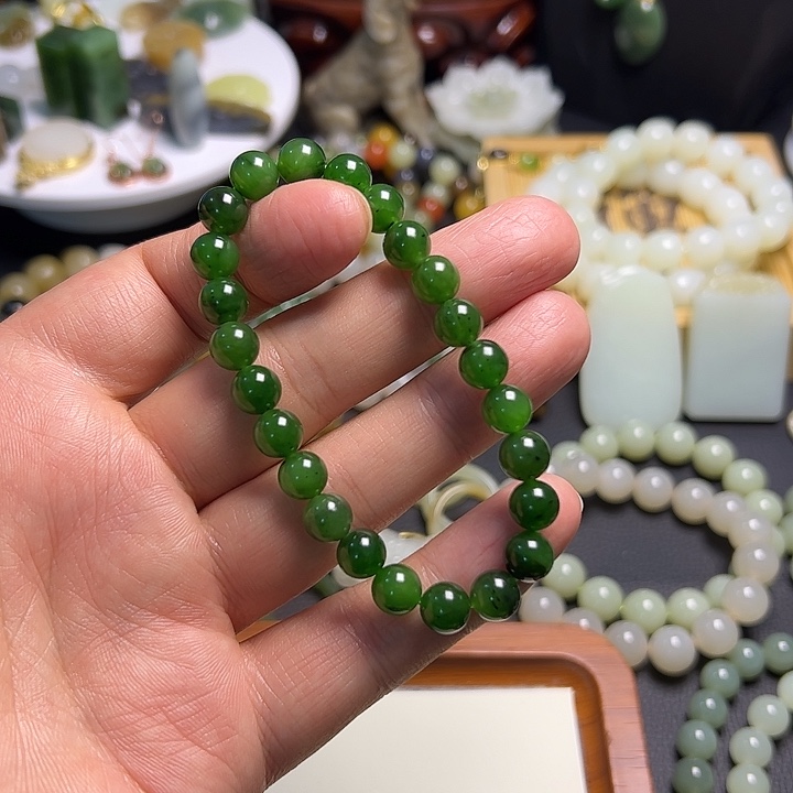 和田玉未镶嵌手链