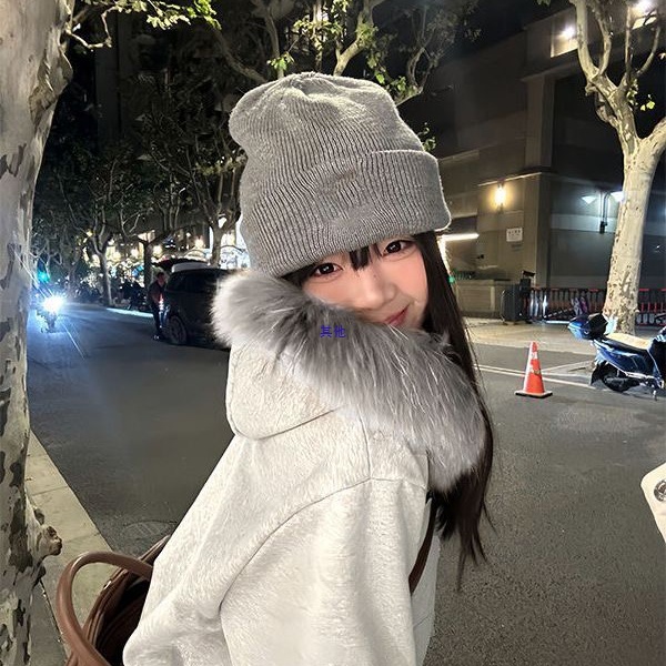 薄款国潮牌字母刺绣毛领连帽卫衣女秋冬季加绒韩系慵懒风开衫外套