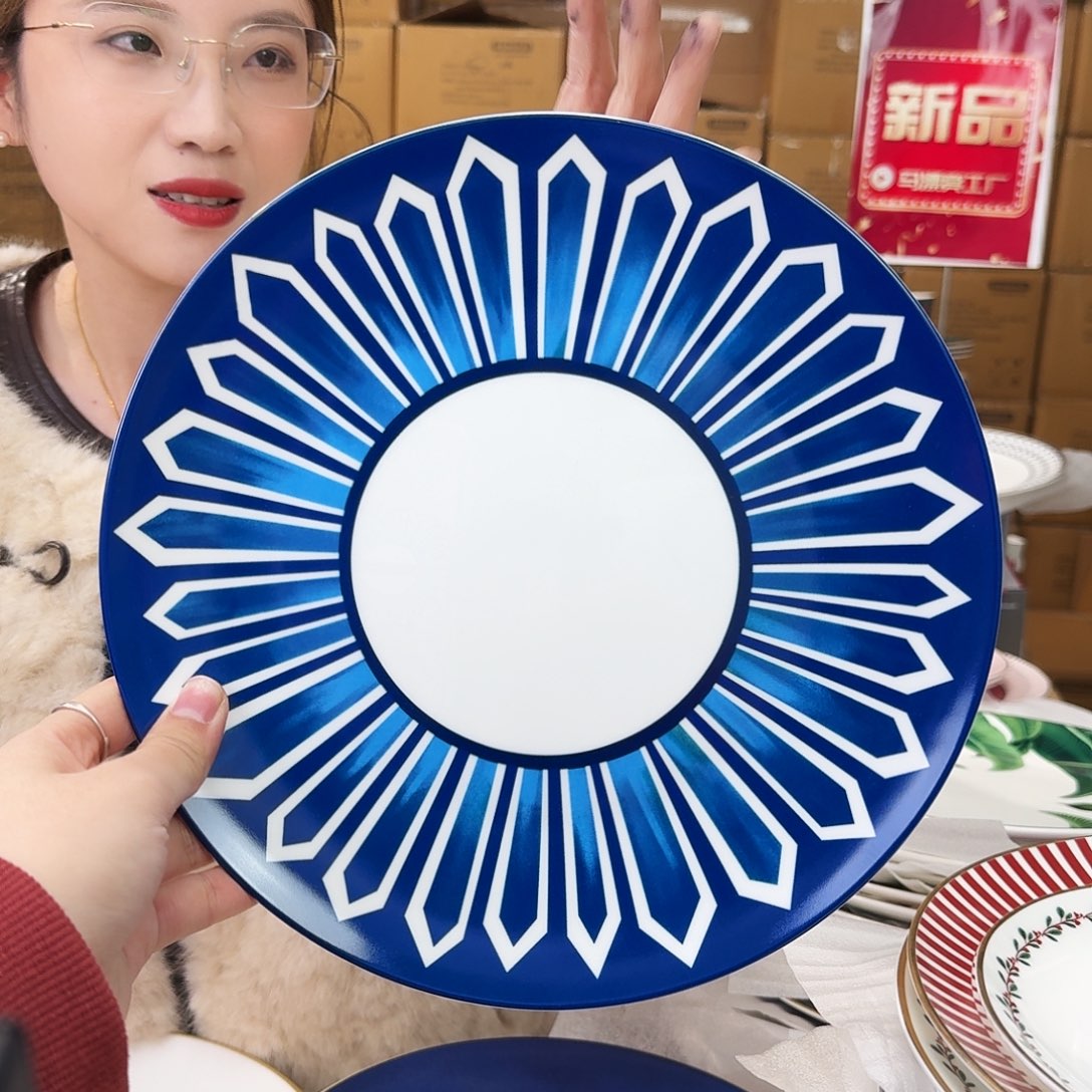 骨瓷高骨10.5英寸平盘27cm一个外贸骨瓷