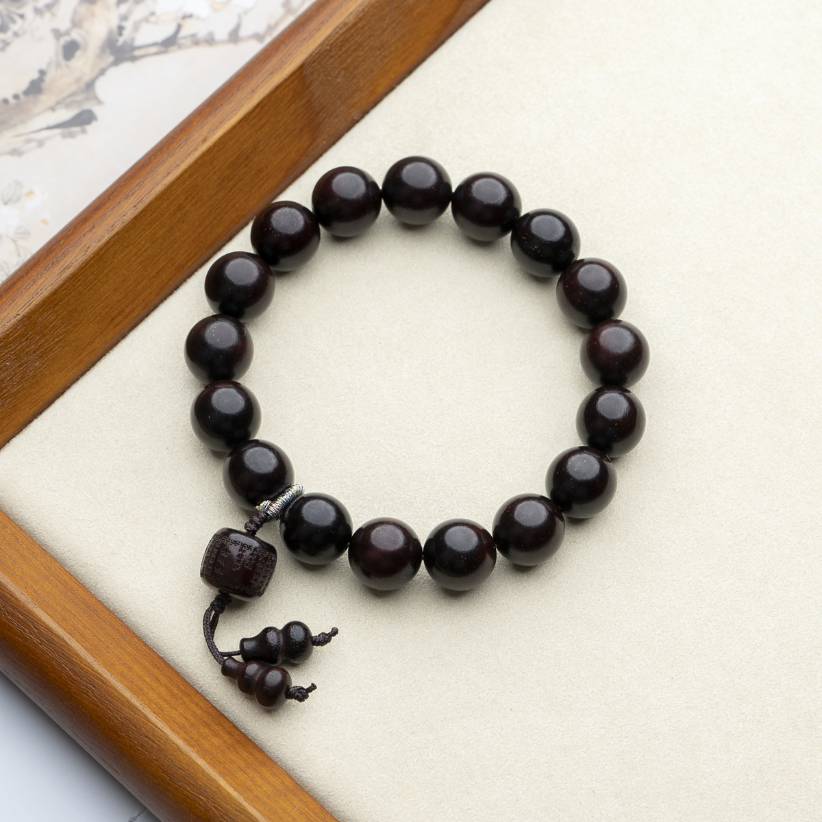 印度小叶紫檀12mm金星单圈手串男款女款佛珠文玩