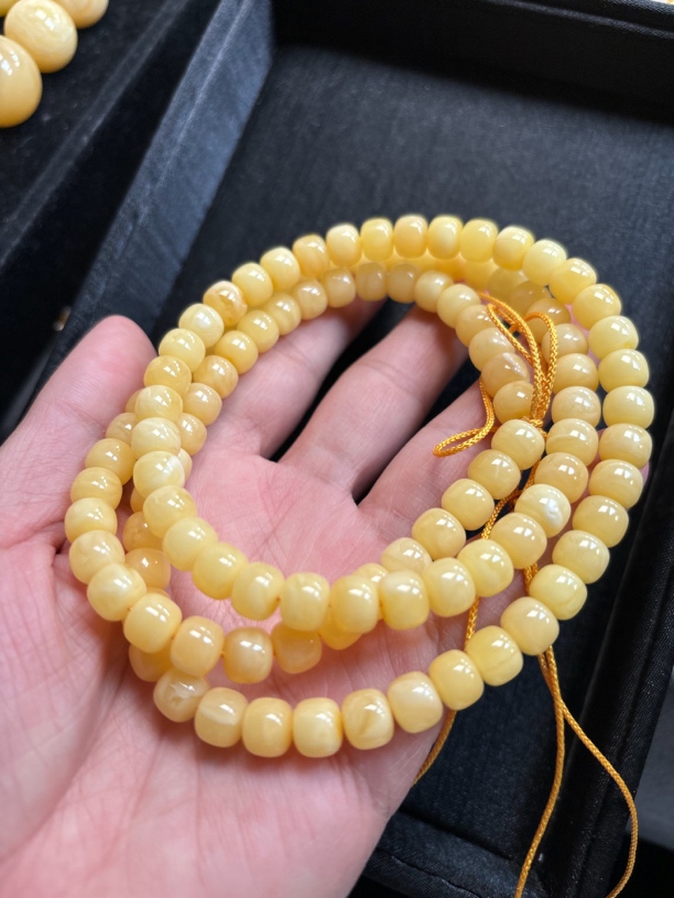 天然蜜蜡老形7➕佛珠