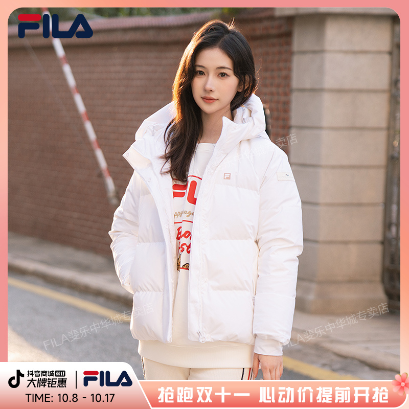 【极寒系列】FILA斐乐羽绒服高端金标高充鸭绒羽绒服保暖连帽短外套