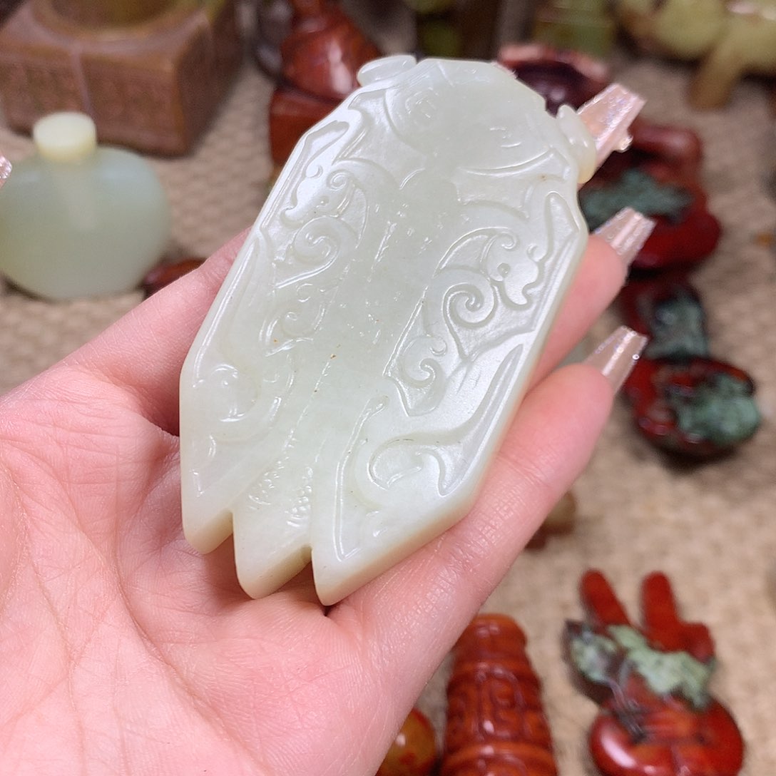 白玉菩提吊坠挂件