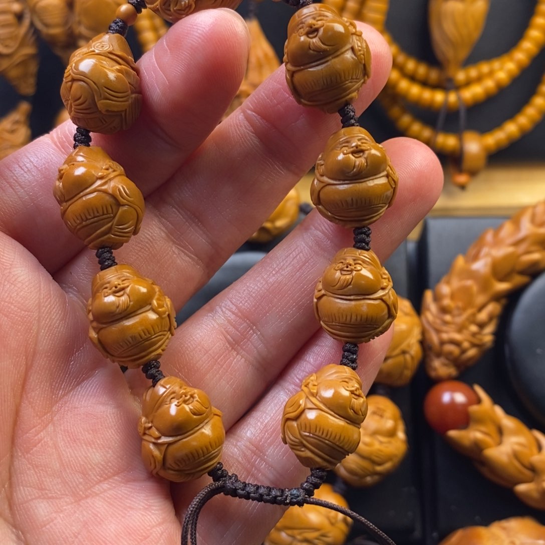 橄榄核手串小财神