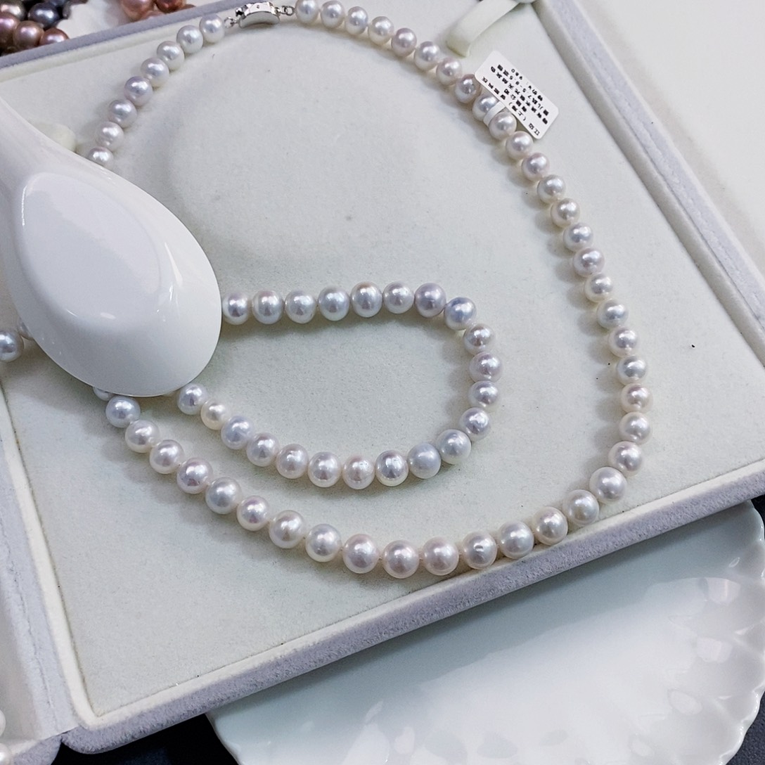 未镶嵌特价清库存极光套装6-7m m淡水珍珠心*