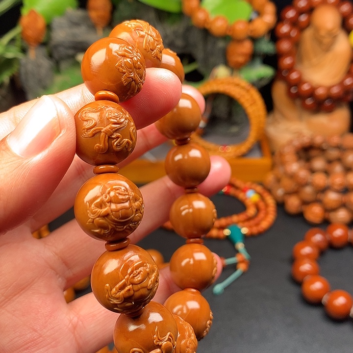 橄榄核手串/手链八宝弥勒16+
