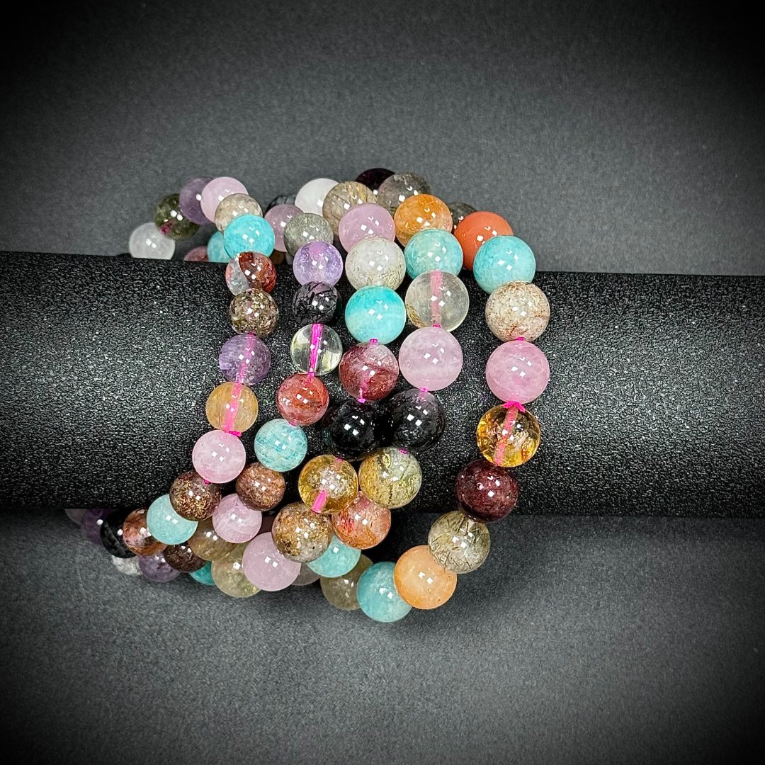 S1490【貝勒爺】臻享水晶多宝跳珠素圈手串（多样性发其一）