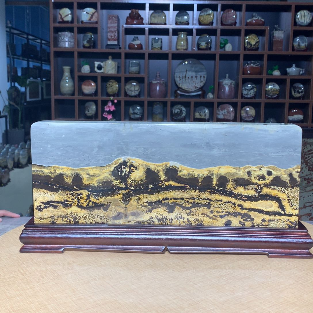 紫砂，广西国画石摆件，收藏观赏