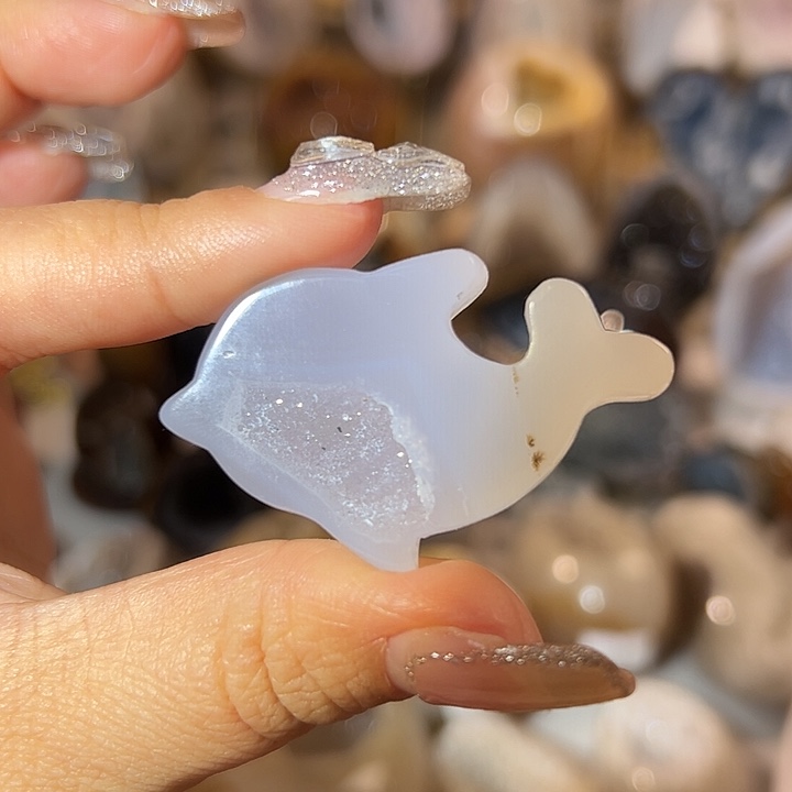 玛瑙/玉髓无未镶嵌海豚
