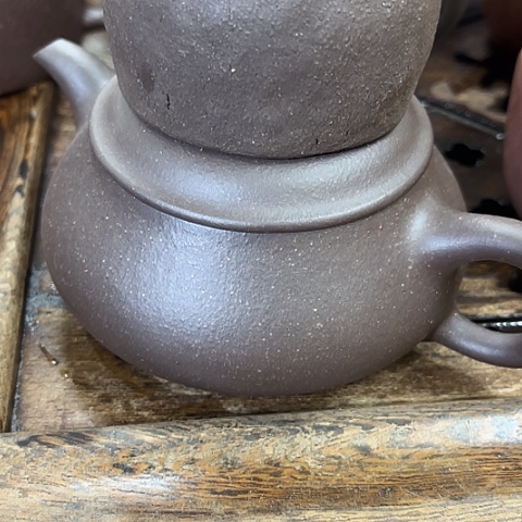 紫砂茶壶大***^天清色明炉加杯子