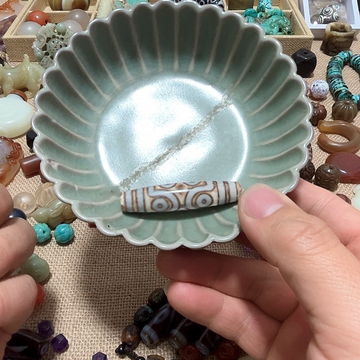 摆件中**化瓷器老物件摆件手工