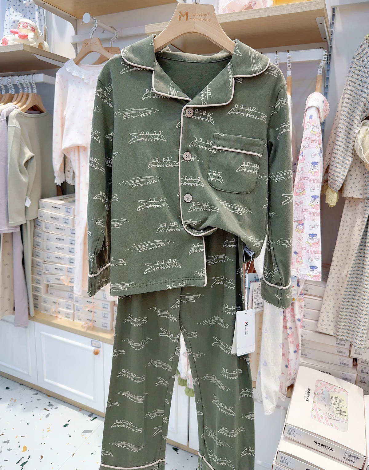 2122妈咪印象男童棉开衫家居服睡衣