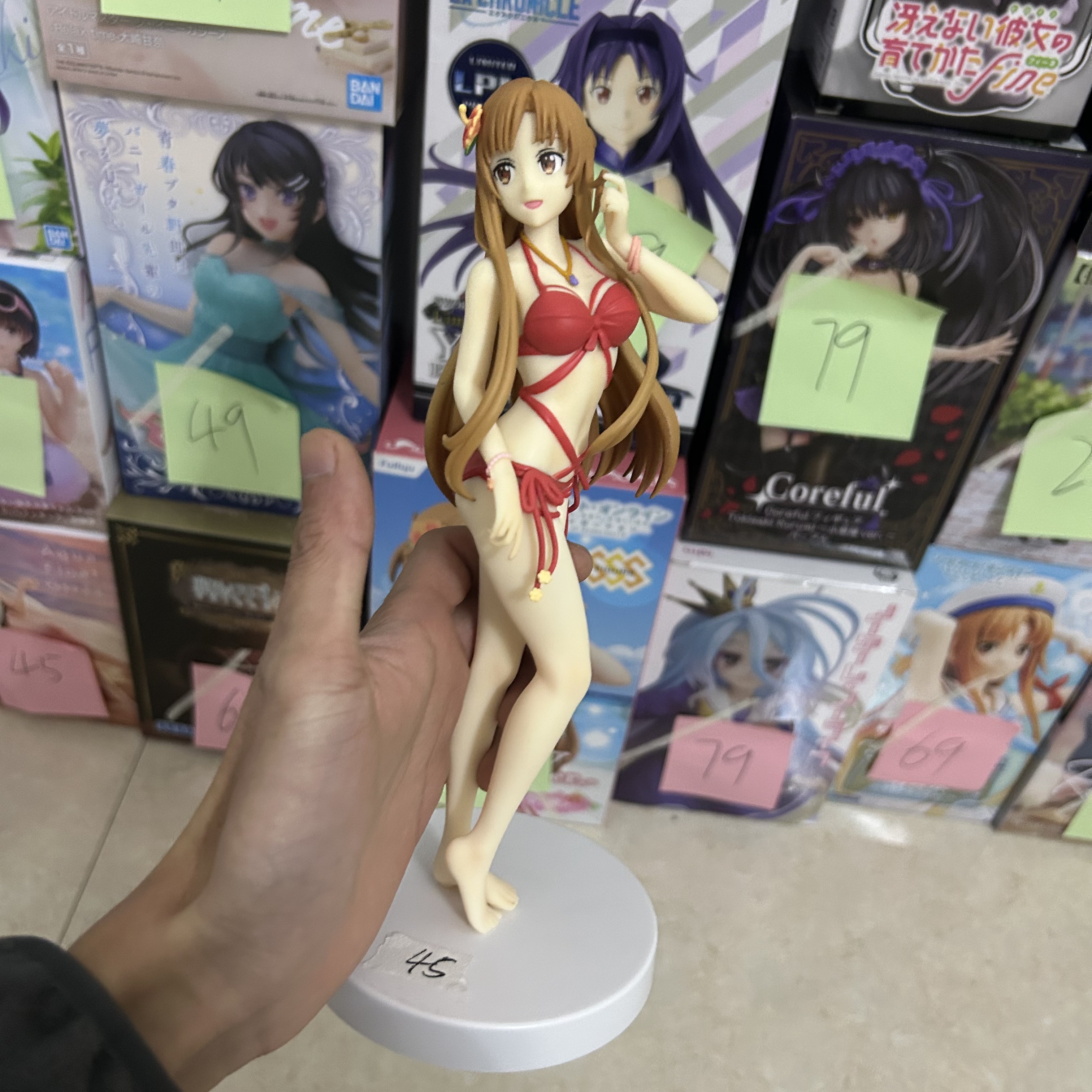 正版拆摆回盒 刀剑神域 亚丝娜 结城明日奈 泳装Ver.景品手办