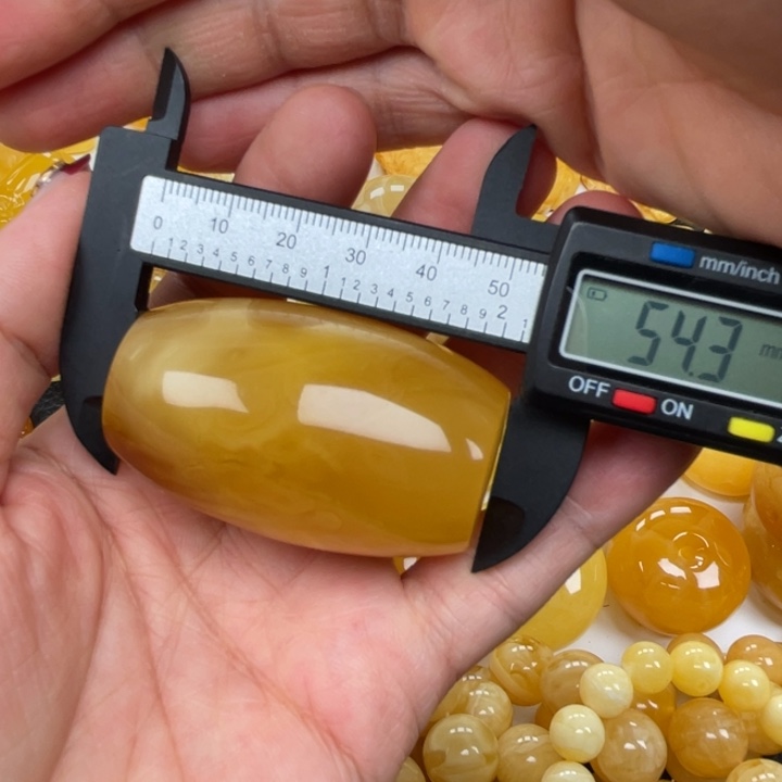 裸石蜜蜡未镶嵌蜜蜡桶珠重40