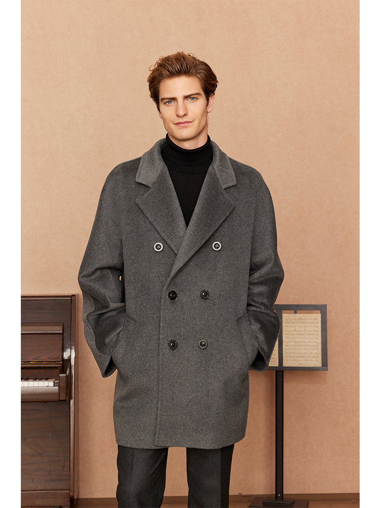 活动款-【RIZ】混合-男士-秋冬毛呢时尚男士气质中长款外套