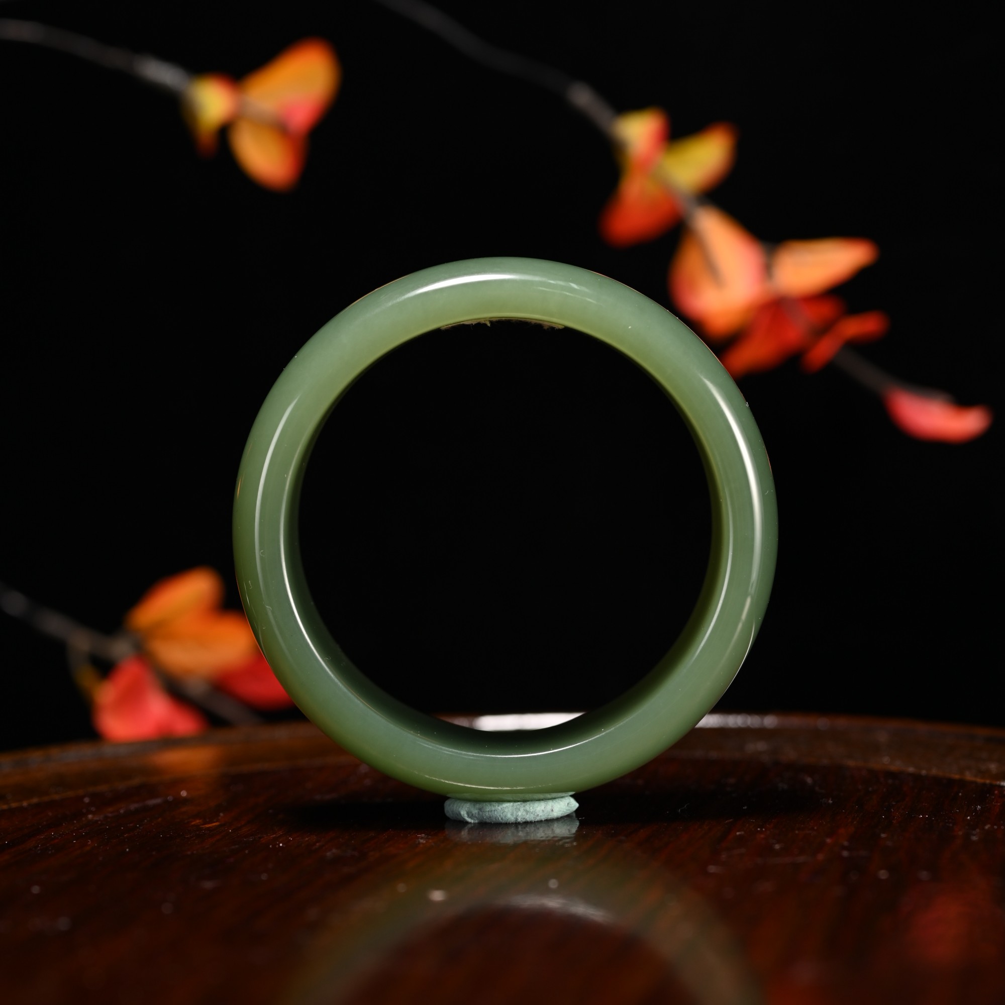 lot8826和田玉碧玉手镯/杭拍