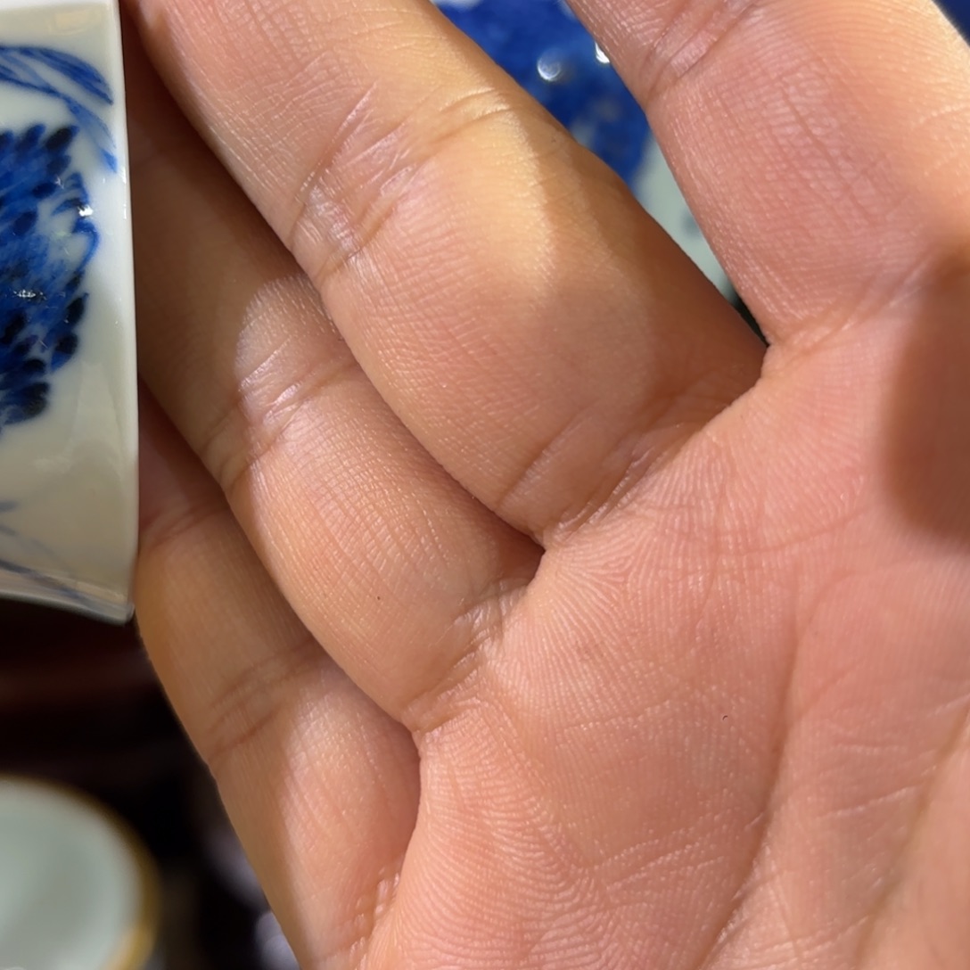 上***勇摆件陶手工手绘青花单杯