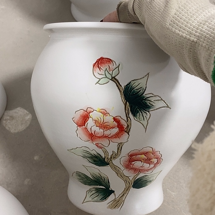 缸13xc景德镇陶瓷花盆微瑕