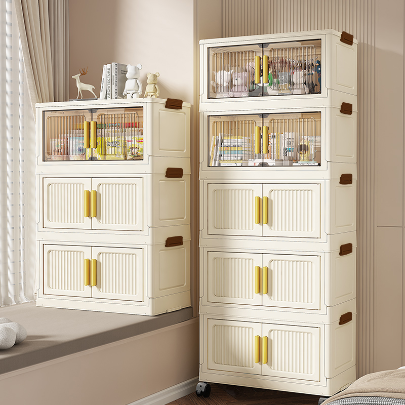 【50面宽三层】居家折叠款可移动儿童衣柜杂物整理收纳柜储物柜TZ