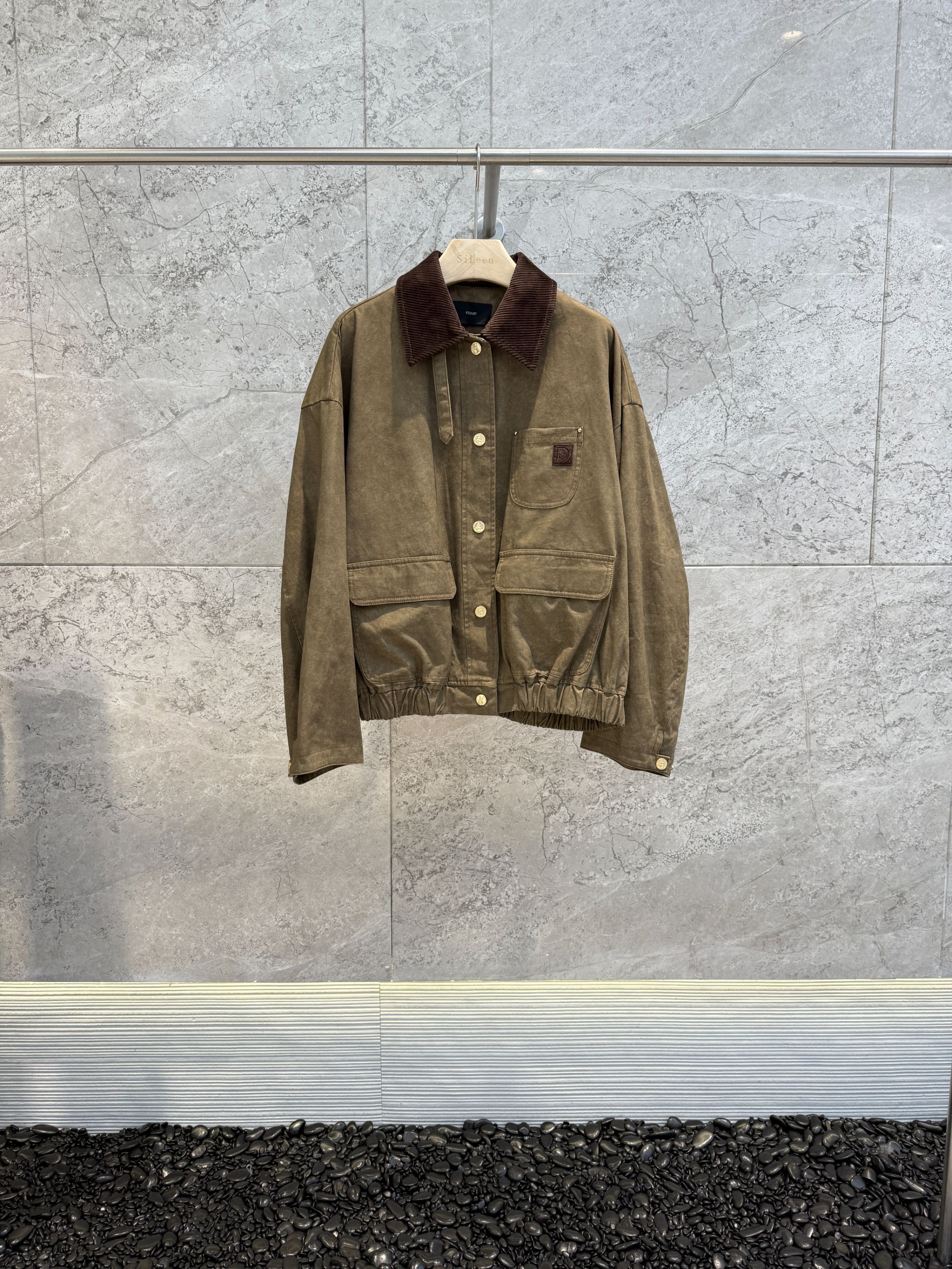 【ice dust】设计师品牌25年初秋新品做旧拼色翻领夹克PFJA60DD