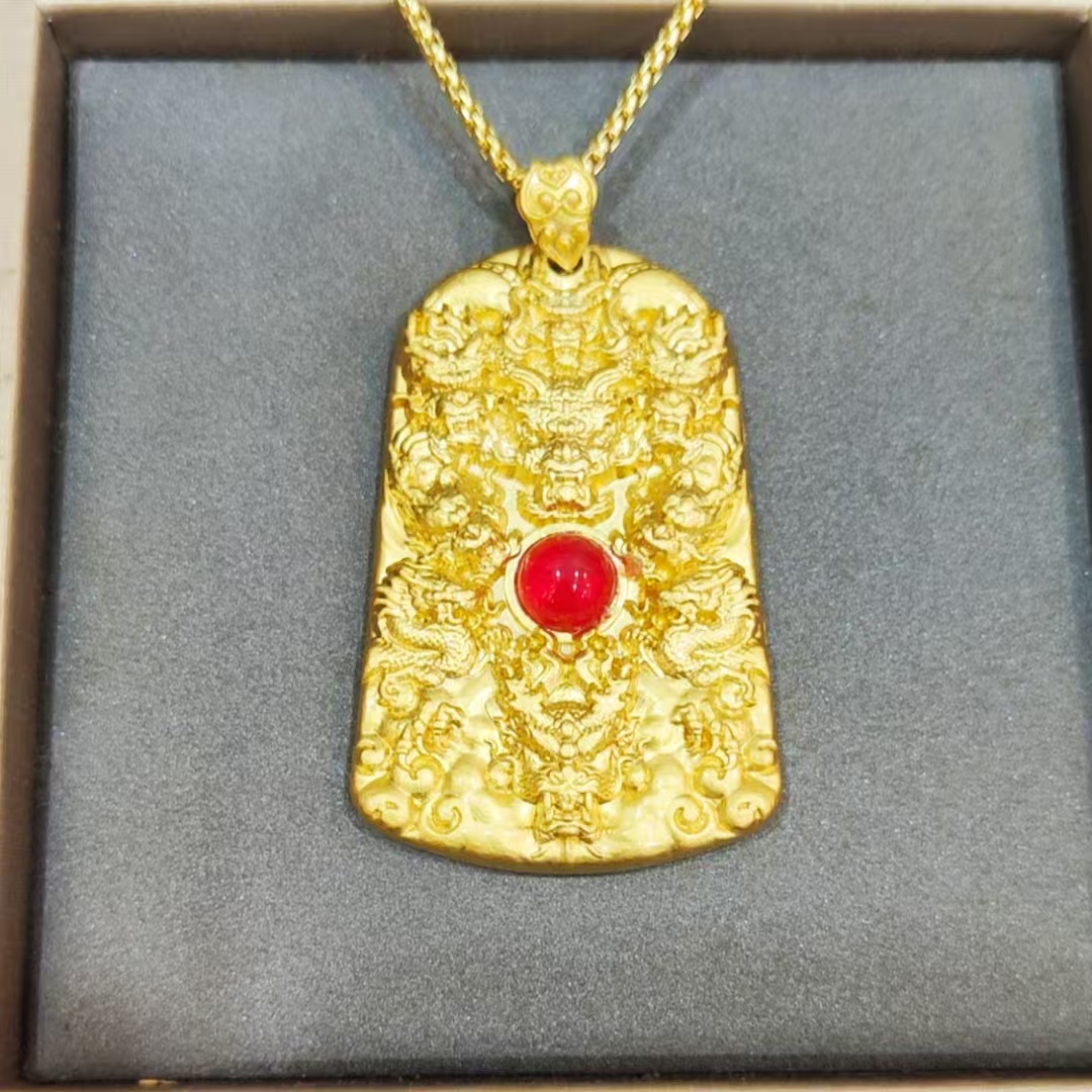 私人定制 典藏美丽首饰大克重龙吐珠定制款黄龙牌 LS（赠链）