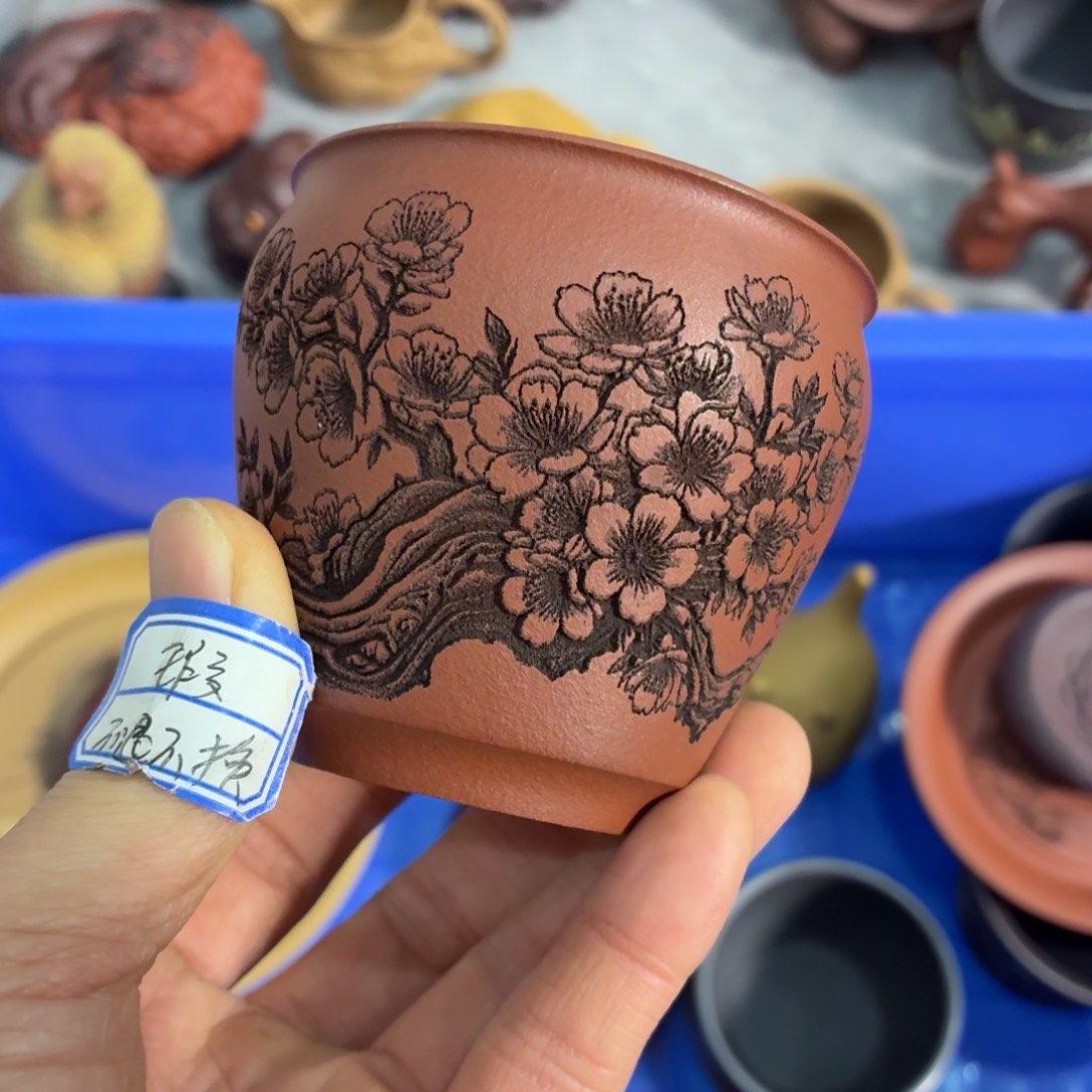 紫砂茶杯瑕疵不退不换介意勿拍