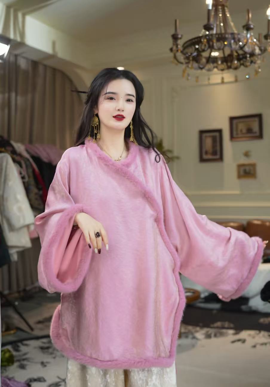 月畔湾【忆清绝】新中式冬季棉服国风显瘦复古气质加绒上衣